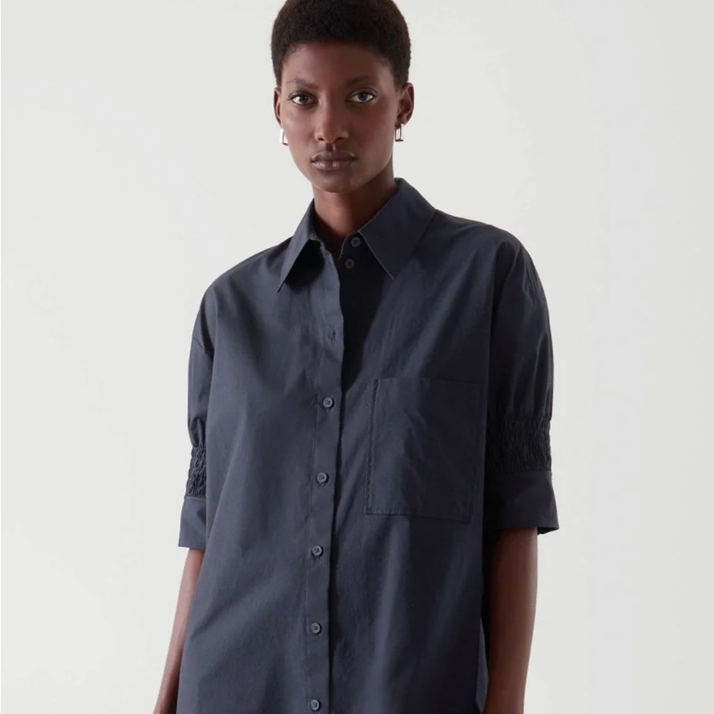 COS Dark Blue Midi Dress